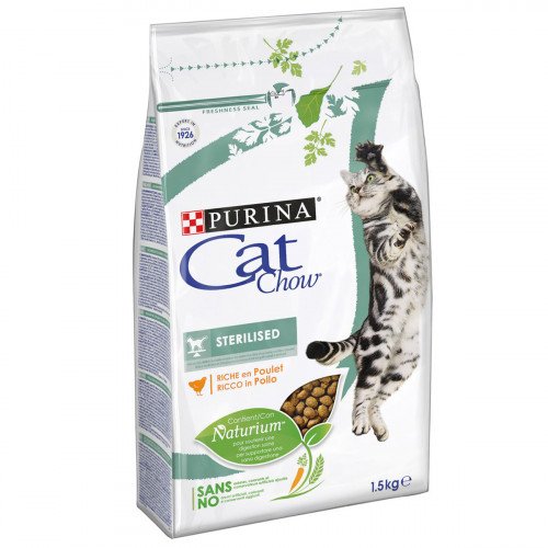 

Сухой корм Purina Cat Chow Sterilised для стерилизованных кошек, с курицей, 1.5 кг