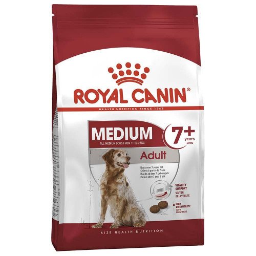 

Сухой корм Royal Canin Medium Adult 7+ для собак средних пород старше 7 лет, 4 кг