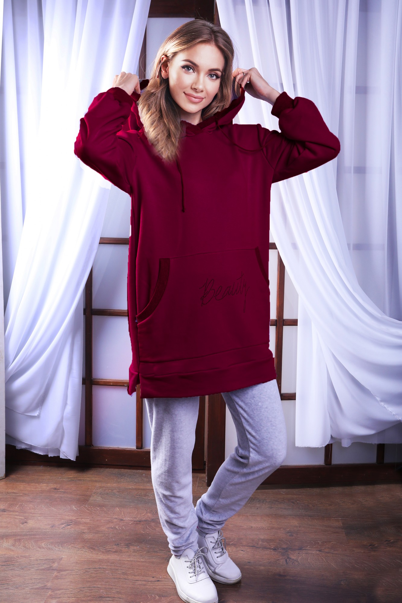 

Туника Fleur Lingerie ДАНИЯ  бордо, Туника Fleur Lingerie ДАНИЯ 44 бордо