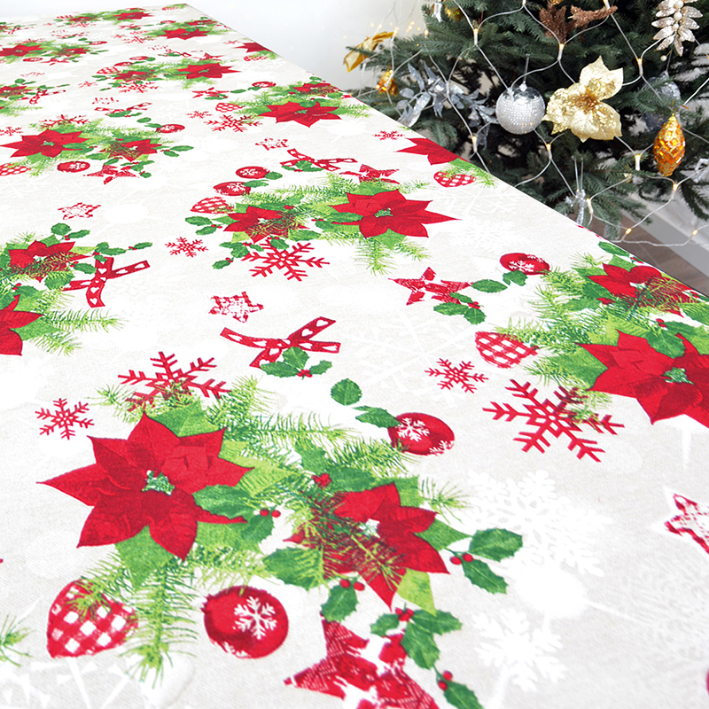 

Новогодняя скатерть Time Textile Poinsettia Разноцветный TT153683 140x300