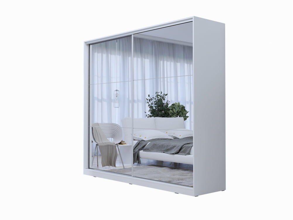 

Современный двухдверный шкаф-купе для спальни New Universal GB Helvetia Wieruszów 203x212x61 (18 - NEW UNIVERSAL GB) 102692