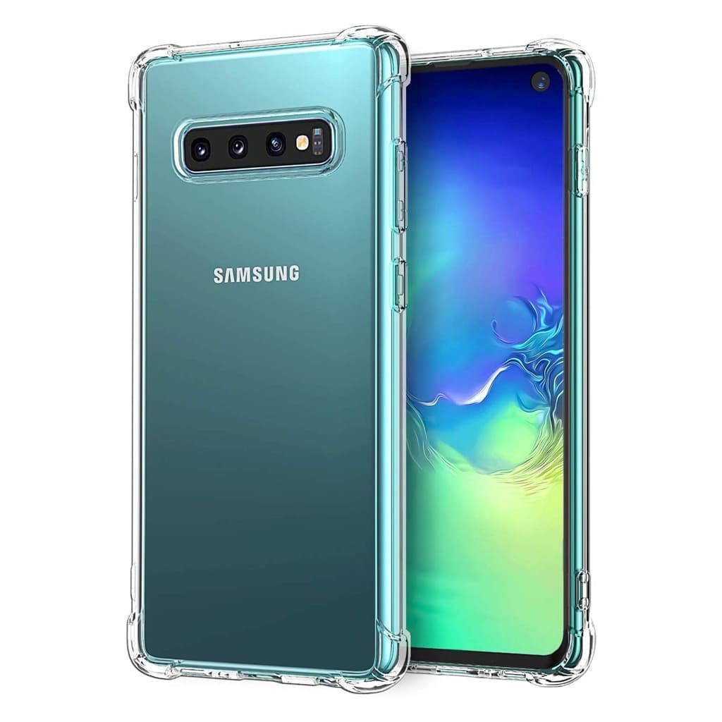 Чехол на Samsung Galaxy S10 Plus прозрачный противоударный cиликоновый ...
