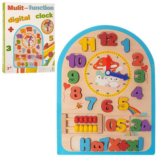 

Деревянная игрушка Часы MD 1050 счеты, цифры