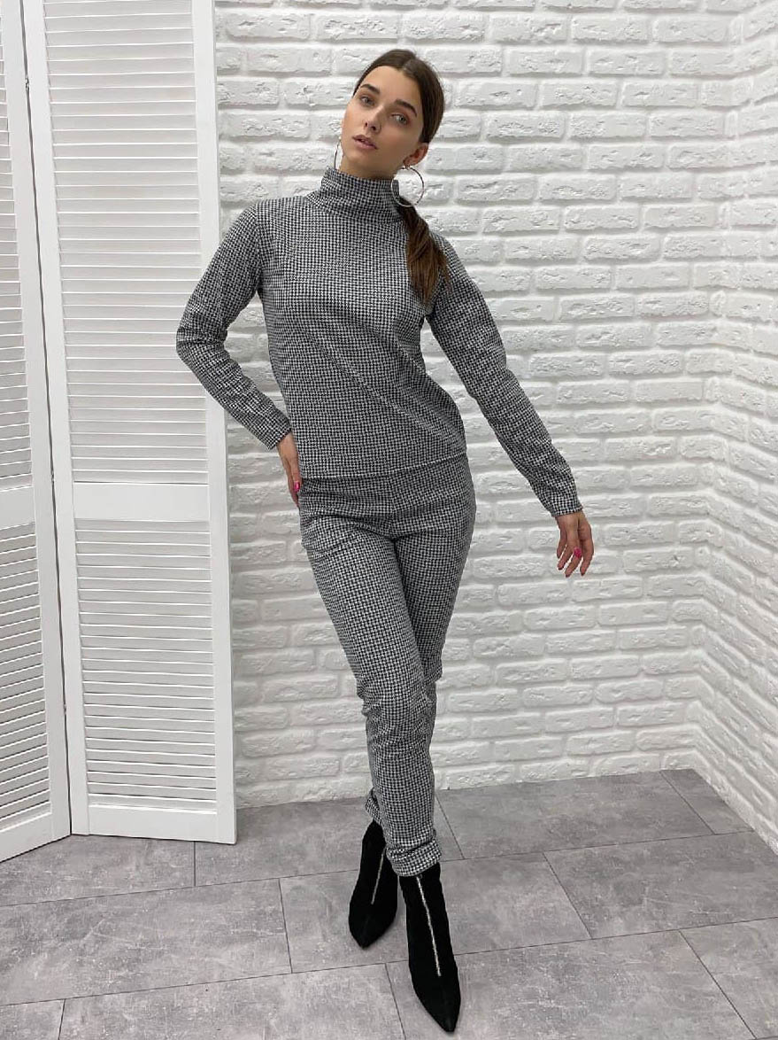 

Fashions • Костюм шерстяной брючный Глория Fashions - черно-белый (7091-фг, Fashions • Костюм шерстяной брючный Глория Fashions 42-44 черно-белый (7091-фг)