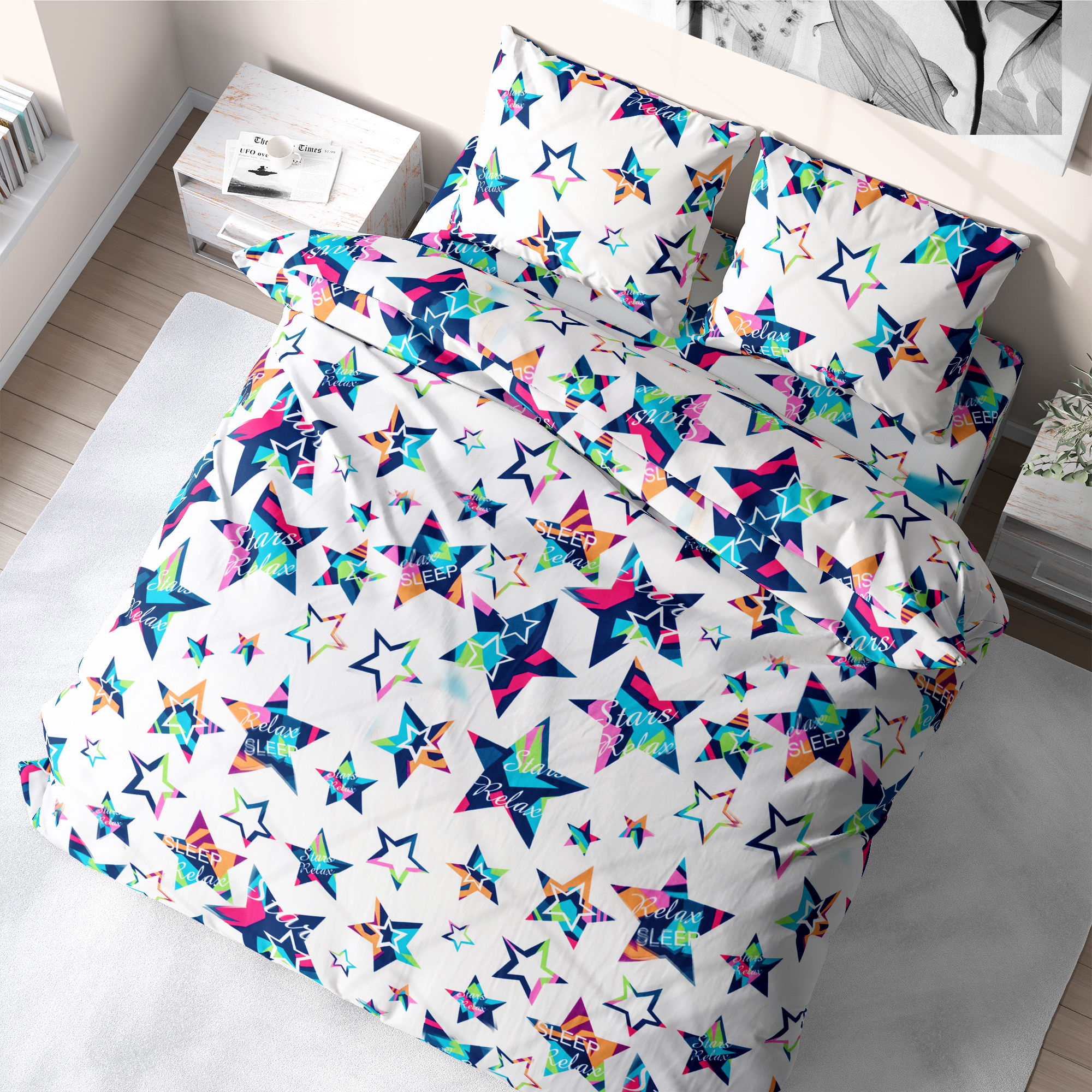 

Комплект постельного белья Time Textile Старфол полуторный Разноцветный TT160875-p