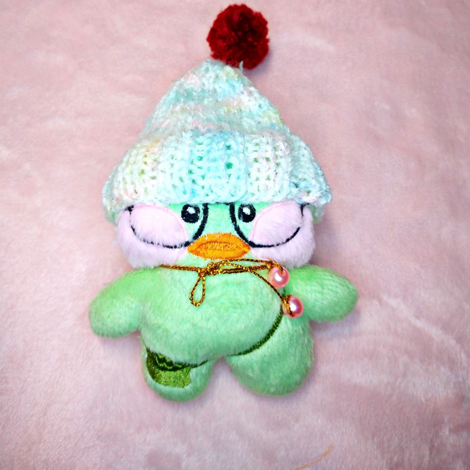 

Мягкая уточка lalafanfan Kawaii Cafe Mimi, зеленого цвета,12 см
