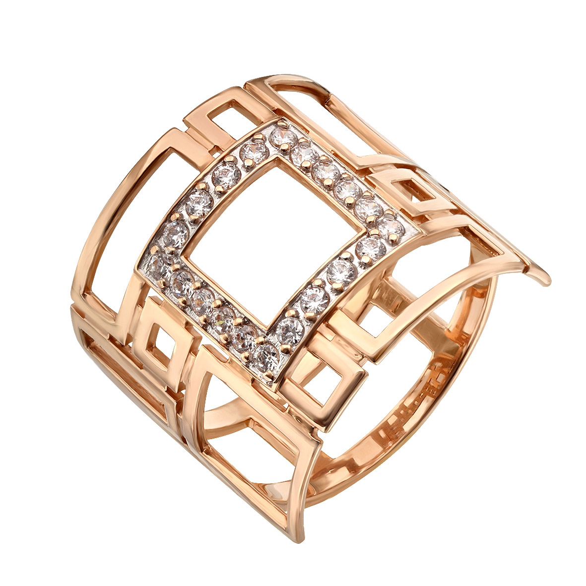 

Золотое кольцо с фианитами Tango Jewellery Company 320959 размер 18.5