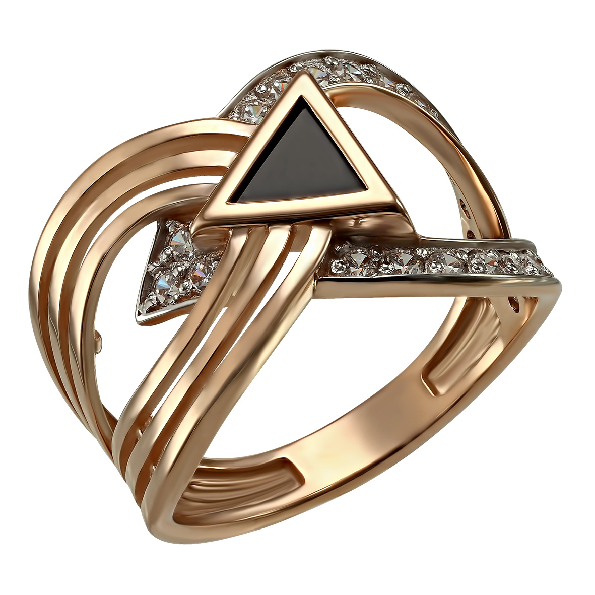 

Золотое кольцо с агатом и фианитами Tango Jewellery Company 369598 размер 18.5