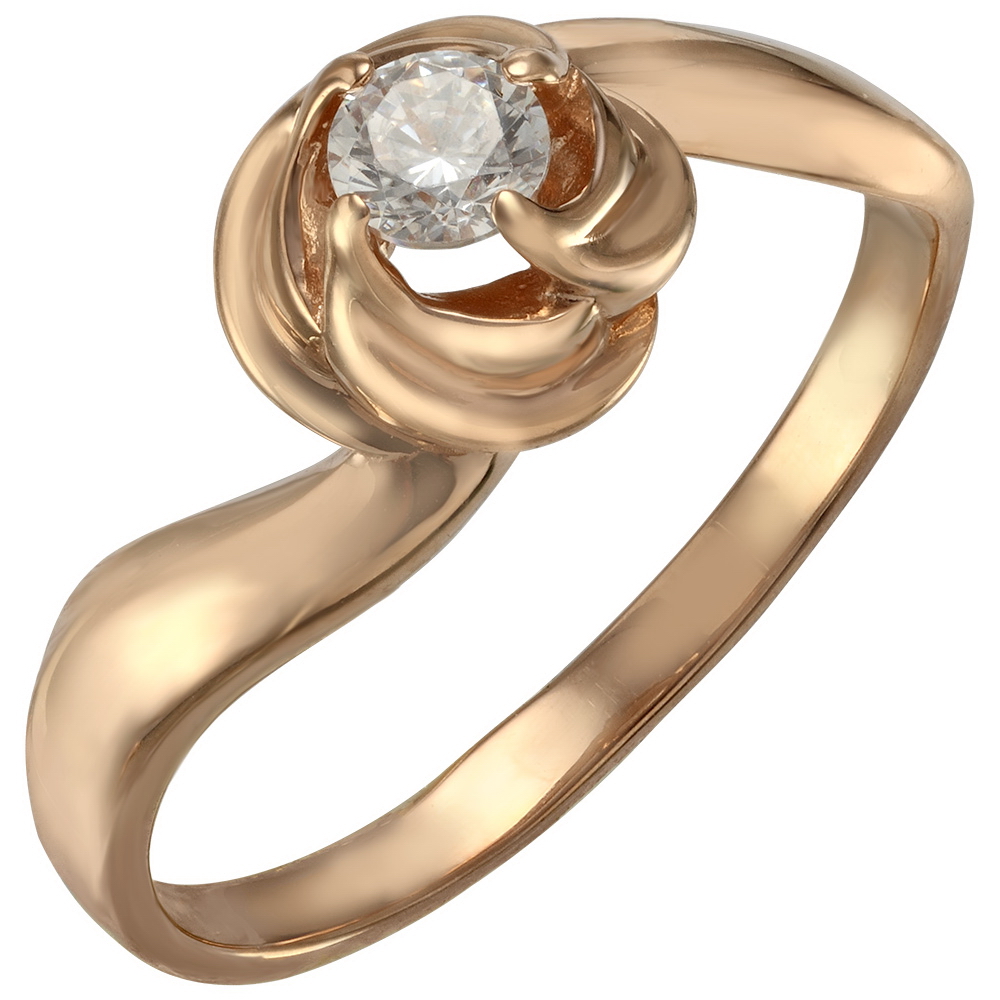 

Золотое кольцо с фианитом Tango Jewellery Company 380375 размер 17