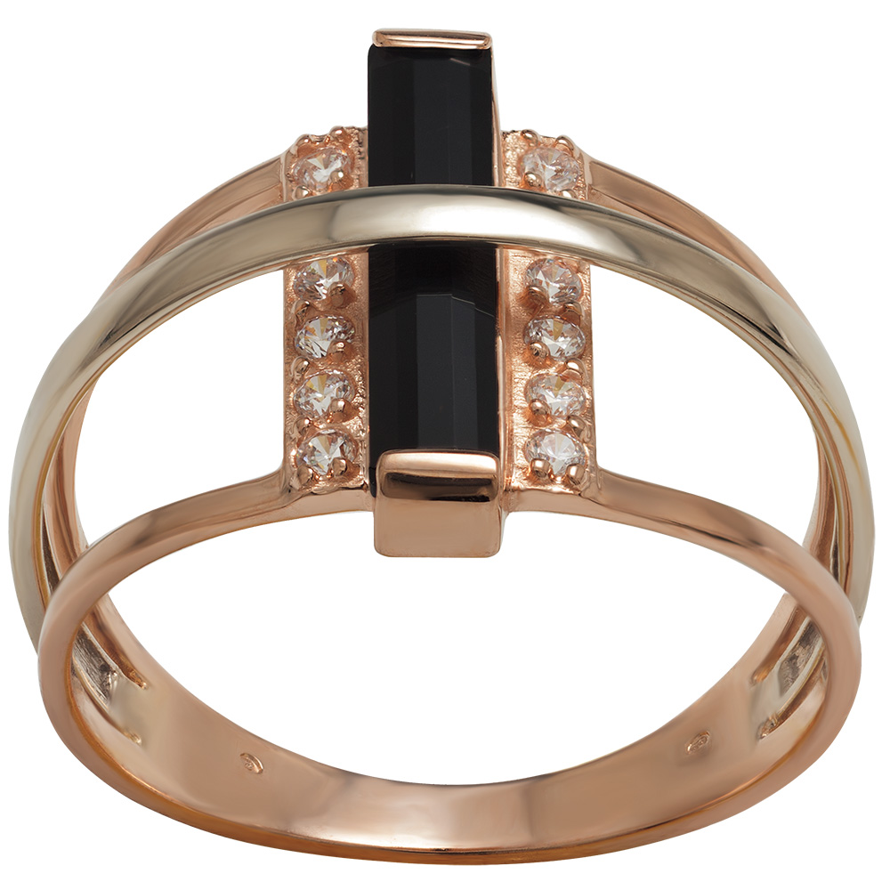 

Золотое кольцо с агатом и фианитами Tango Jewellery Company 379671 размер 17.5