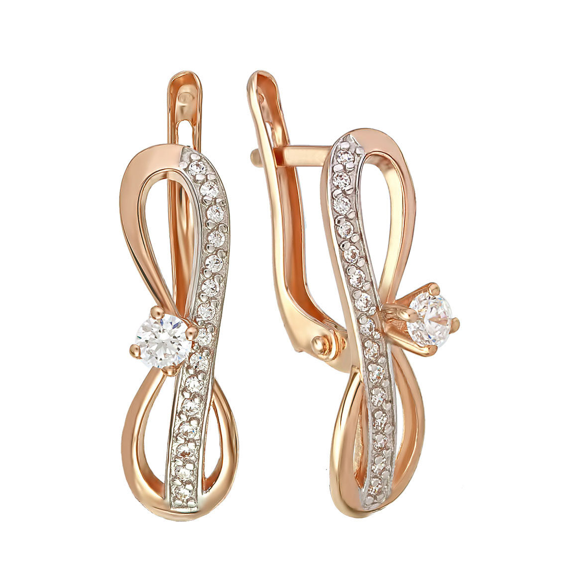 

Золотые серьги с фианитами Tango Jewellery Company 420917