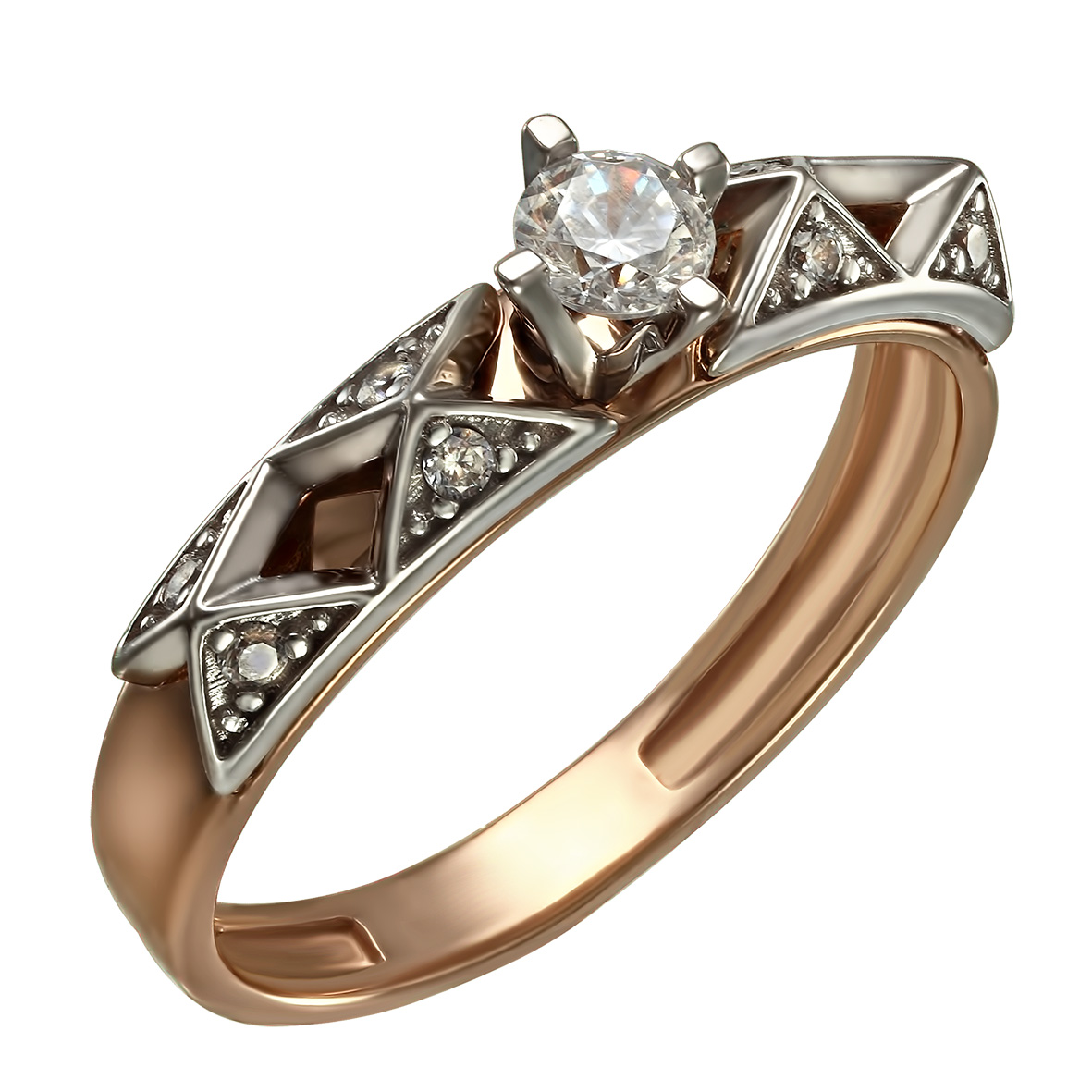 

Золотое кольцо "Свидание любви" з фианитами Tango Jewellery Company 350017 размер 16