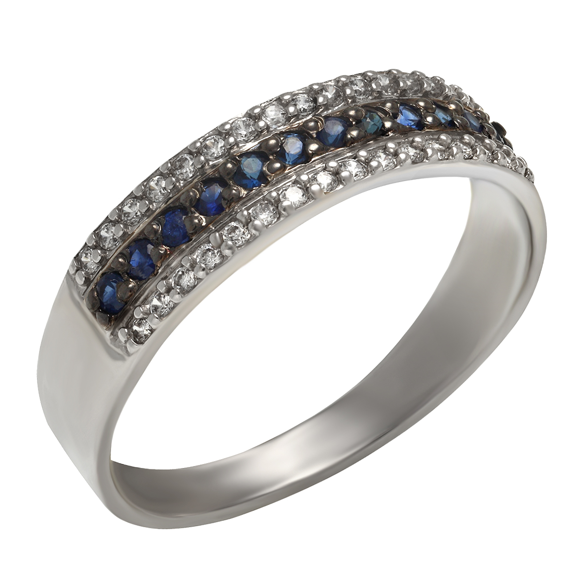 

Серебряное кольцо с сапфирами и фианитами Tango Jewellery Company 362533С размер 17