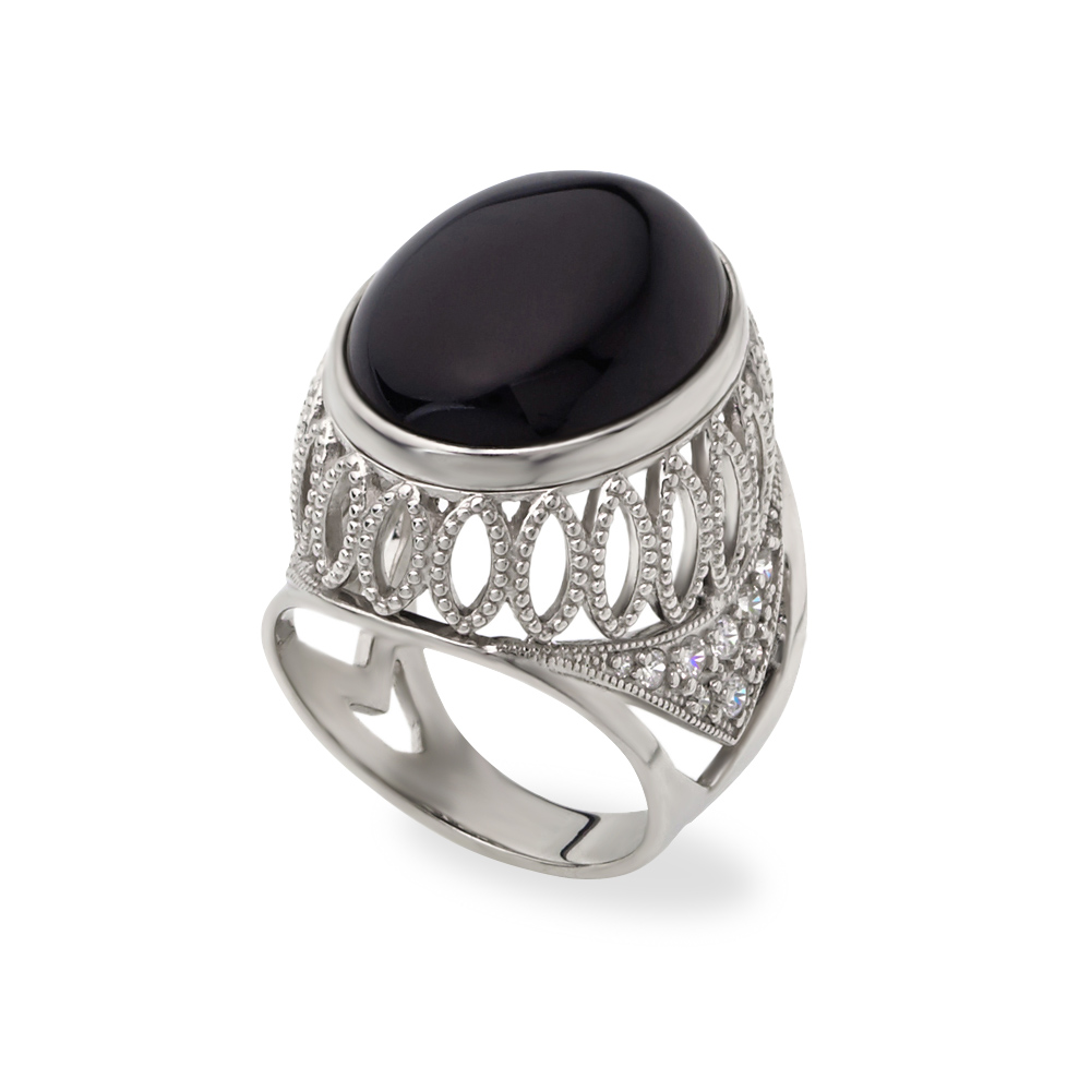 

Серебряное кольцо с агатом и фианитами Tango Jewellery Company 379618С размер 17.5