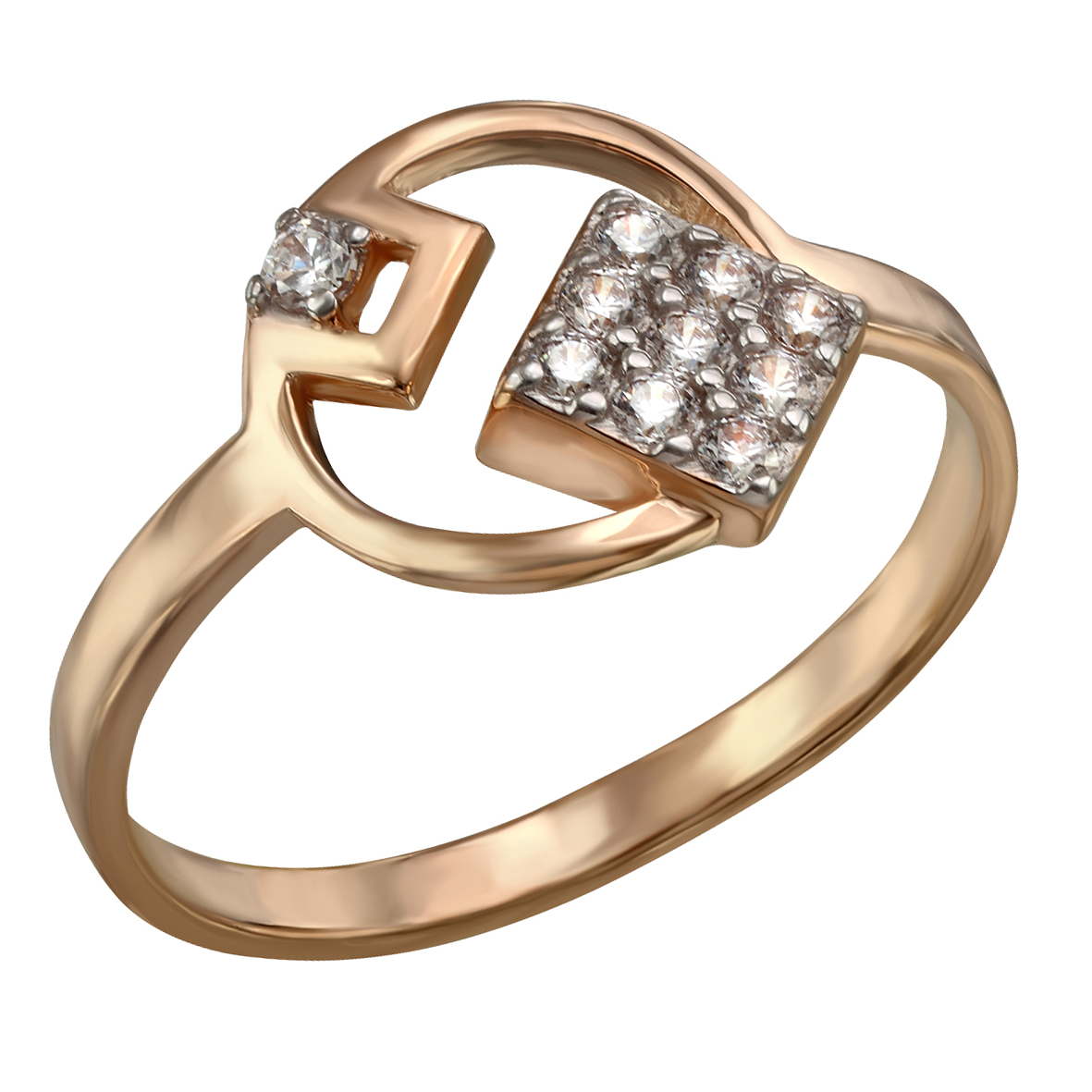 

Золотое кольцо с фианитами Tango Jewellery Company 380429 размер 17