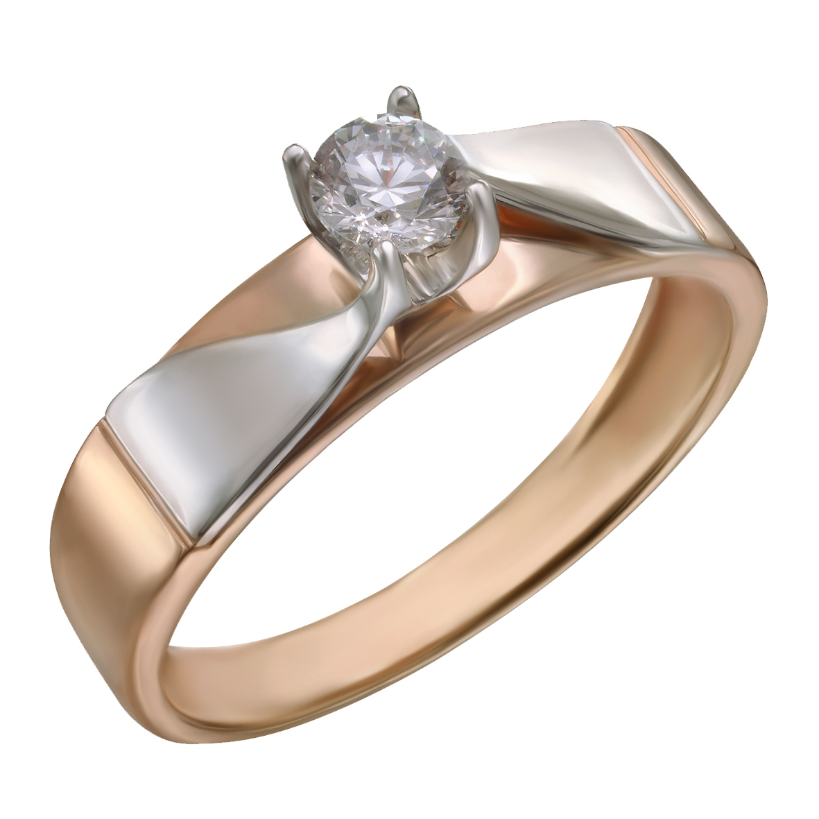 

Золотое кольцо с фианитом Tango Jewellery Company 350060 размер 17