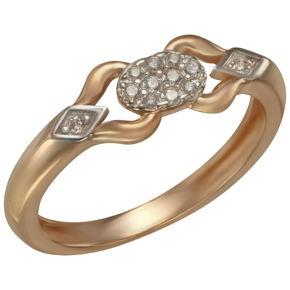 

Золотое кольцо с фианитами Tango Jewellery Company 380416 размер 18