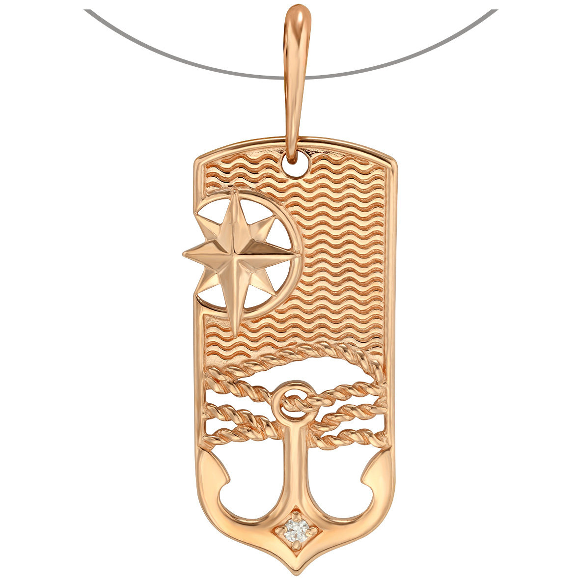 

Золотая подвеска с фианитом Tango Jewellery Company 150310