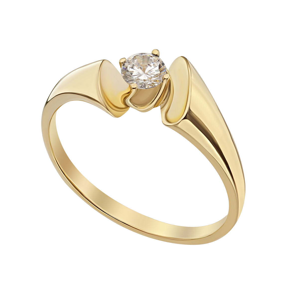 

Кольцо в лимонном золоте с фианитом Tango Jewellery Company 350025М размер 18.5