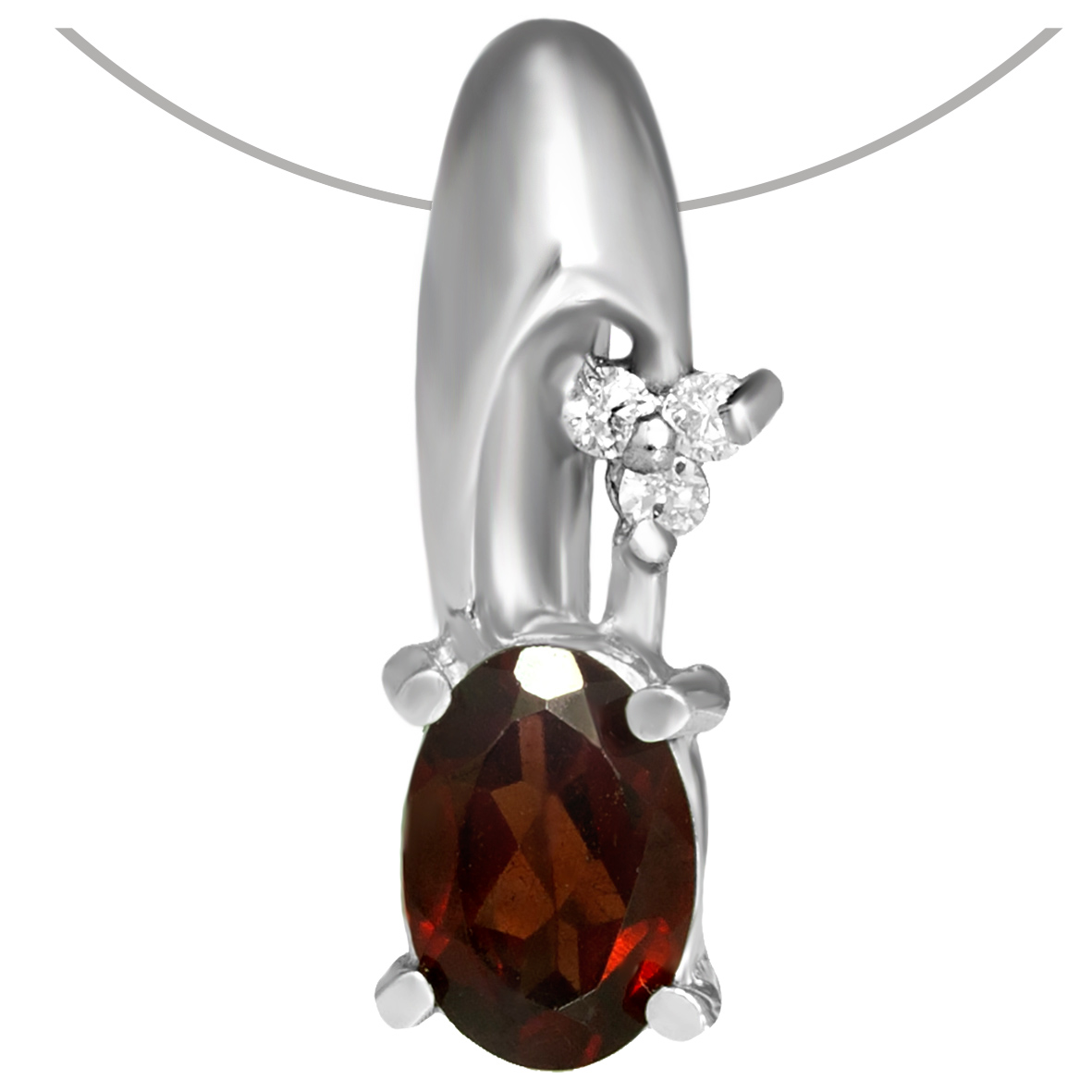 

Серебряная подвеска с гранатом и фианитами Tango Jewellery Company 194003С