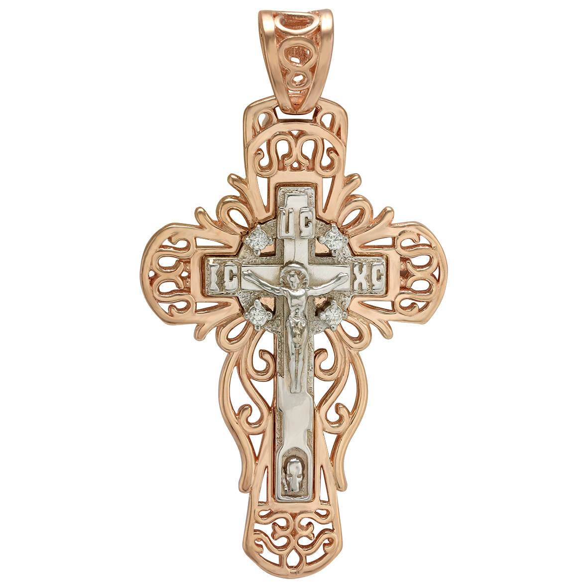 

Золотой крест с фианитами Tango Jewellery Company 270091