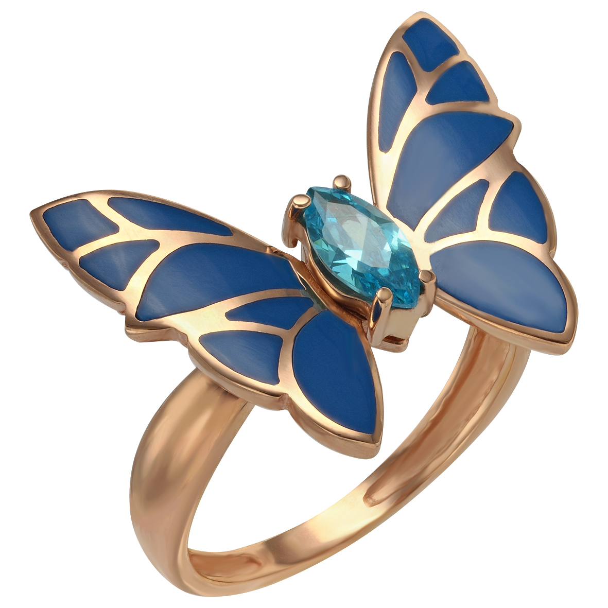 

Золотое кольцо с фианитом и эмалью Tango Jewellery Company 330109Е размер 17