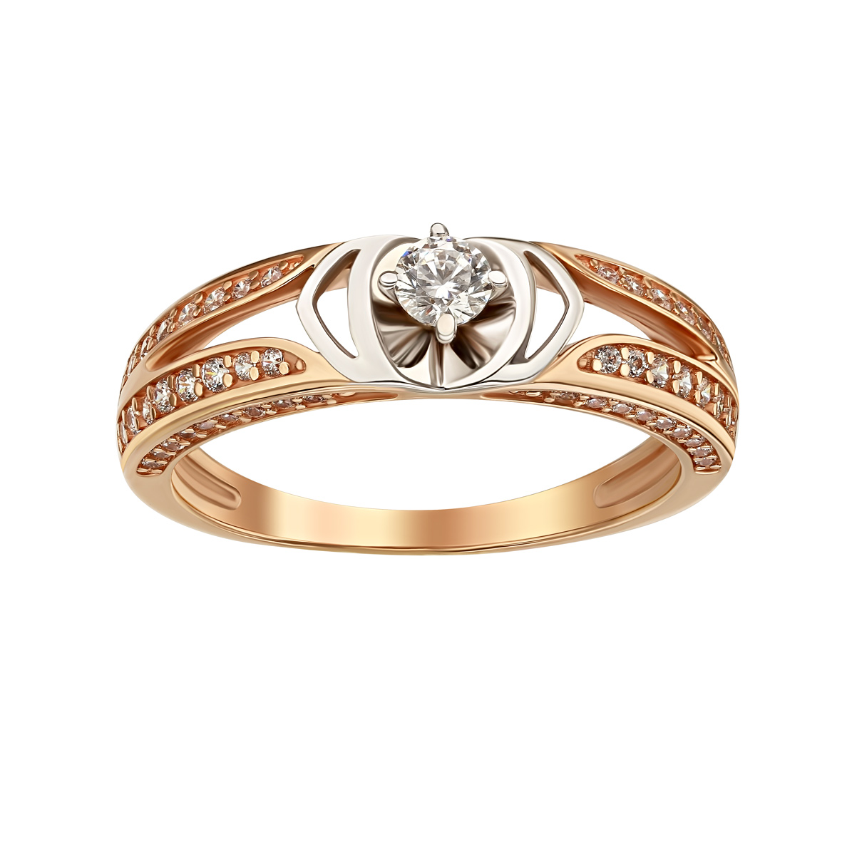 

Золотое кольцо с фианитами Tango Jewellery Company 350091 размер 18.5