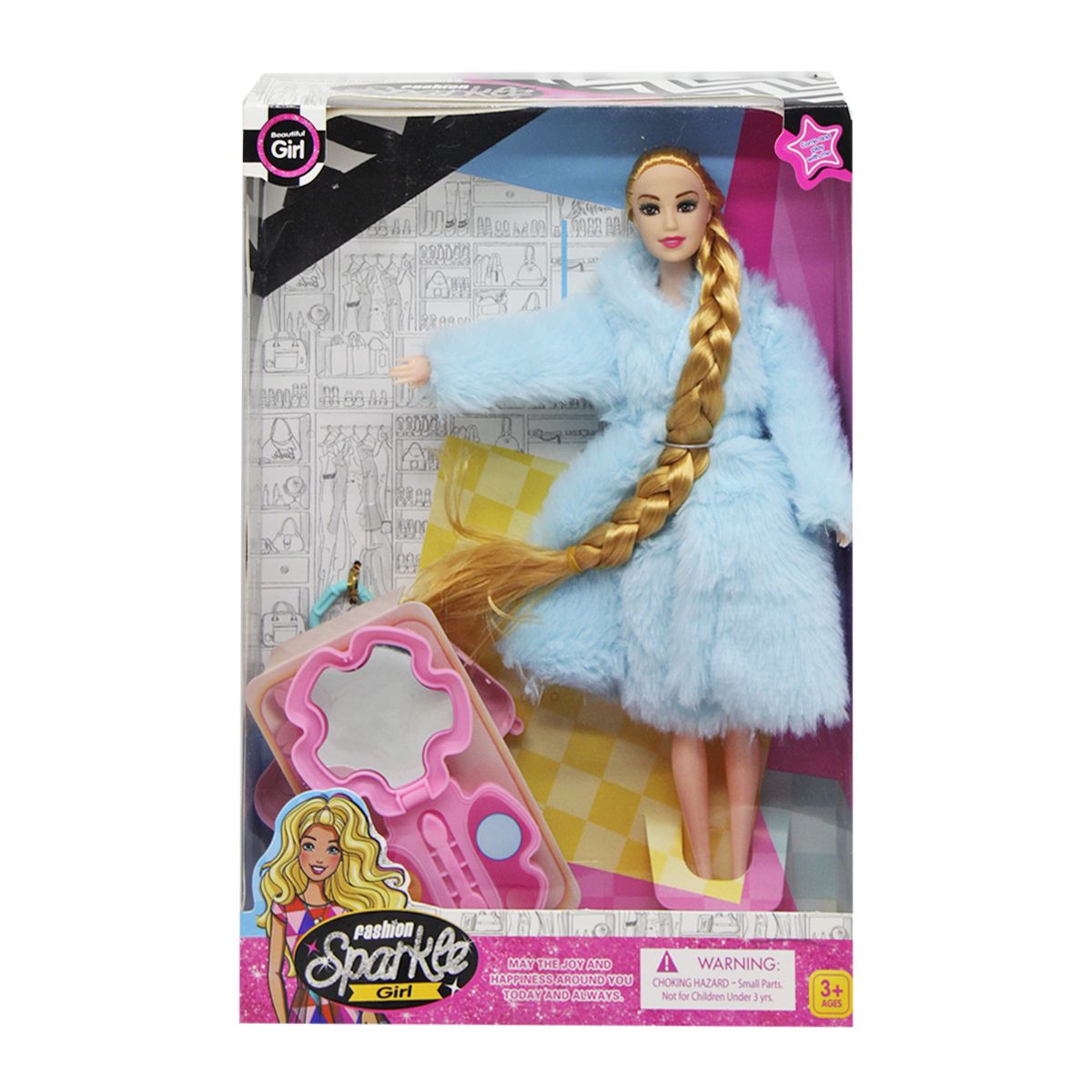 

Кукла в шубке голубая MiC (116C) (177597)