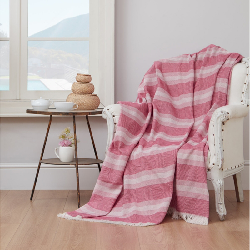 

Плед Eponj Home Denizli Kareli 190x200 см Розовый svt-2000022283151