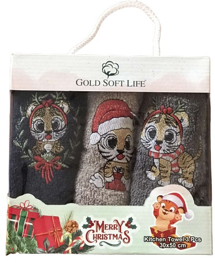 

Набор кухонных полотенец Gold Soft Life Тигрята 30х50 см 3 шт (ts-6001964)