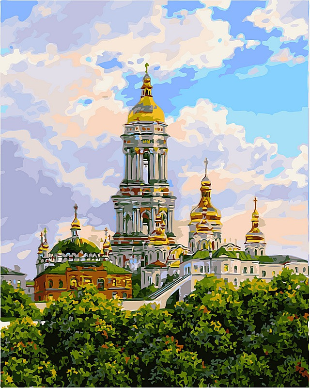 

Печерская лавра в Киеве. Картина раскраска. Babylon 40x50