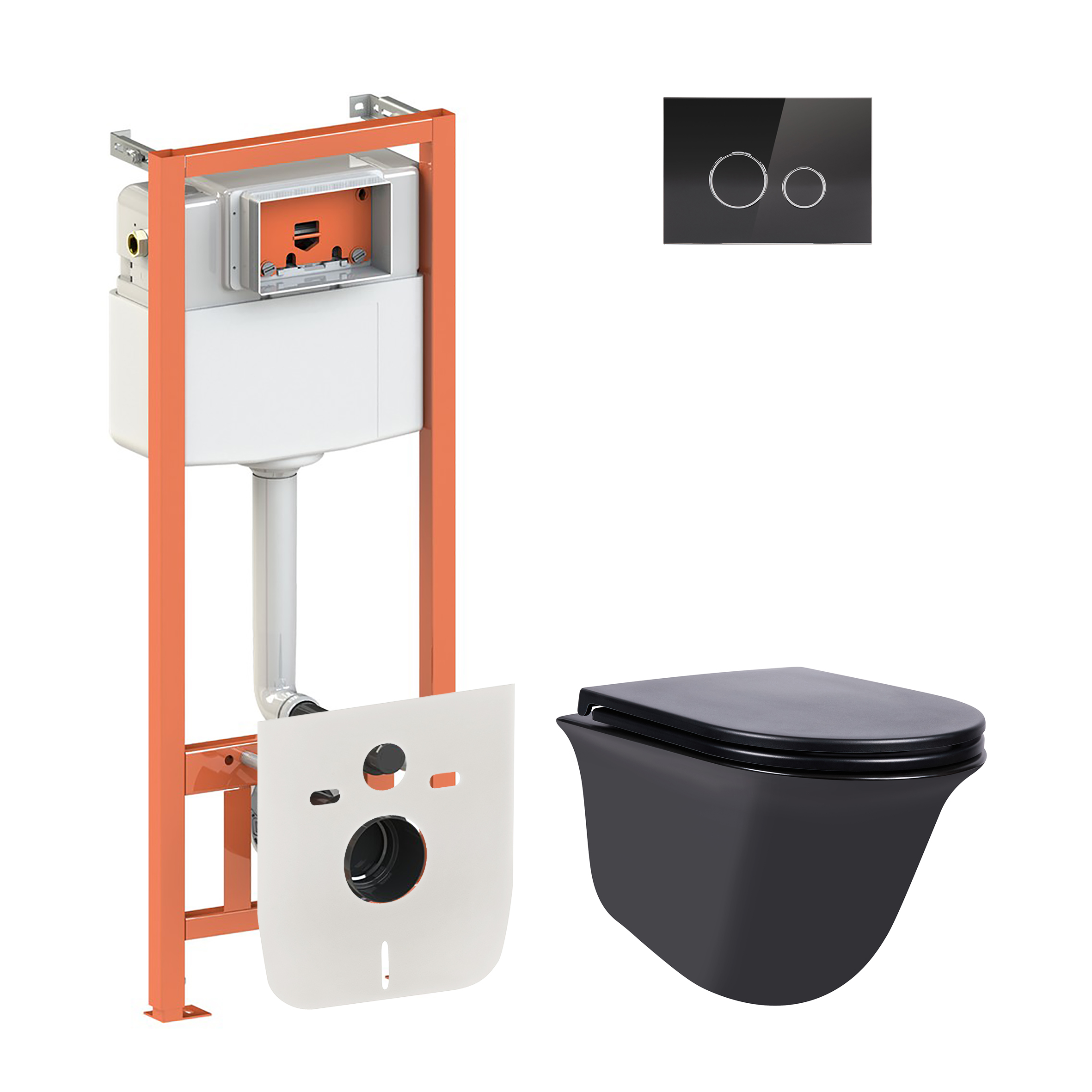 

Инсталляция QTap с панелью смыва Nest (QT0133M425 + QT0111V1107GB) + унитаз с сиденьем Virgo QT1833051ERMB