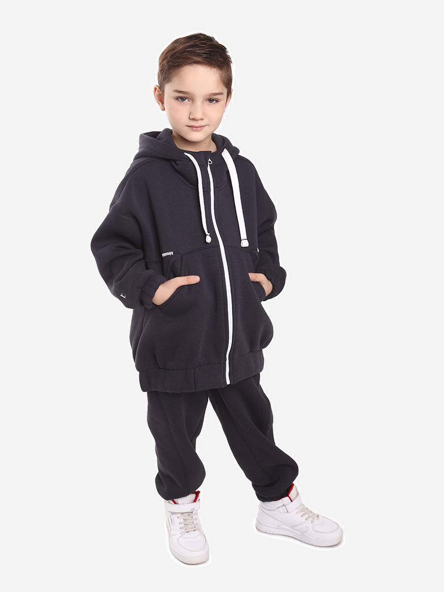 

Спортивный костюм утепленный (толстовка + штаны) Timbo K074856 134 см Серый