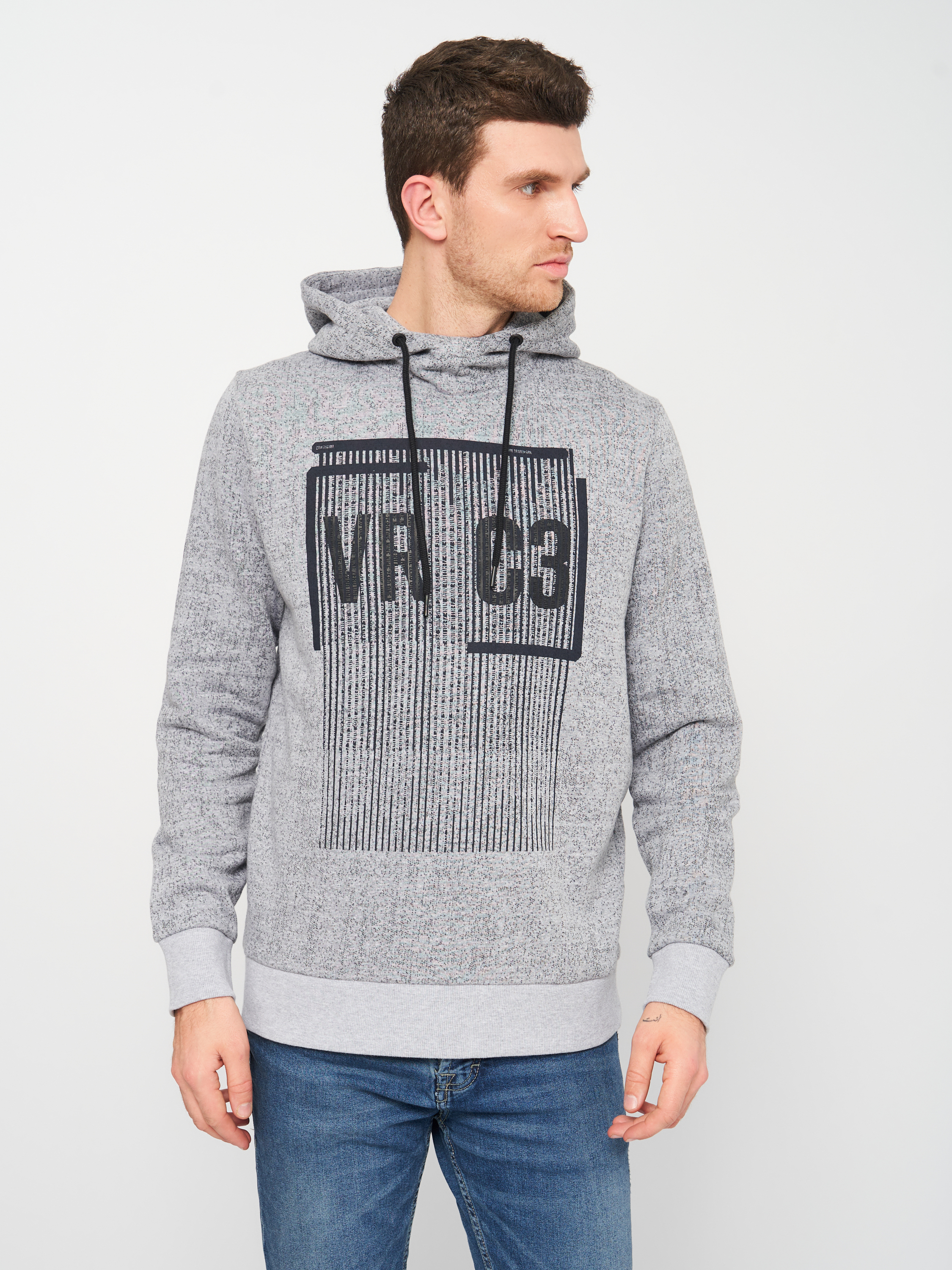 

Худи Jack & Jones XAZ181059GTAF L Серо-черное с принтом