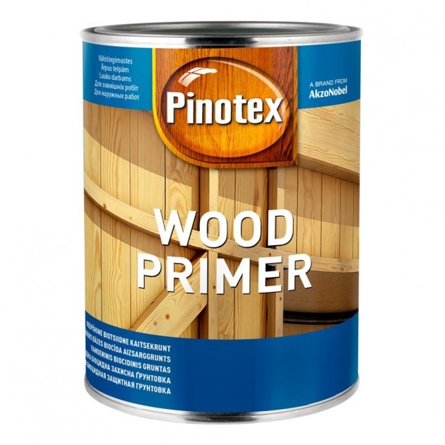 

PINOTEX WOOD PRIMER Глубоко впитывающаяся быстросохнущая деревозащитная грунтовка Бесцветная 3 л