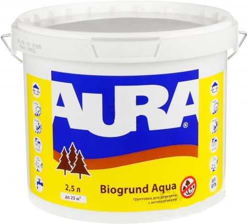 

Грунтовка для древесины Aura Biogrund Aqua Бесцветный 2,5 л - с антисептиками, для предварительной грунтовки