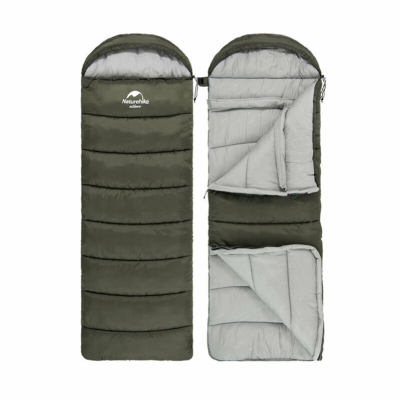 

Спальник с капюшоном Naturehike U350 NH20MSD07 зеленый, правый