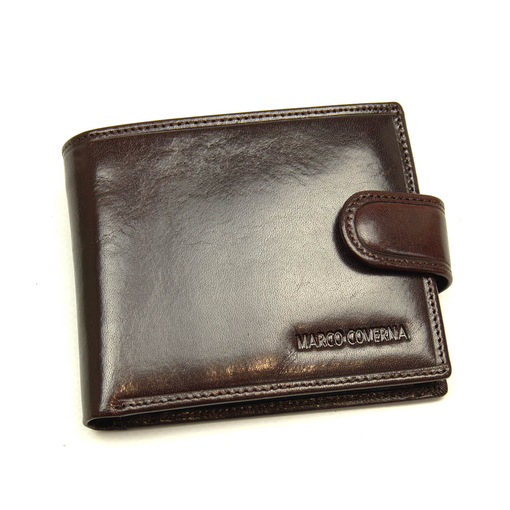 

Мужской кожаный кошелек Marco Coverna BK047-801 коричневый