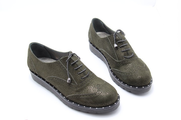 

Женские туфли оксфорты Aras Shoes 108-haki лазер кожа 36 на шнуровке
