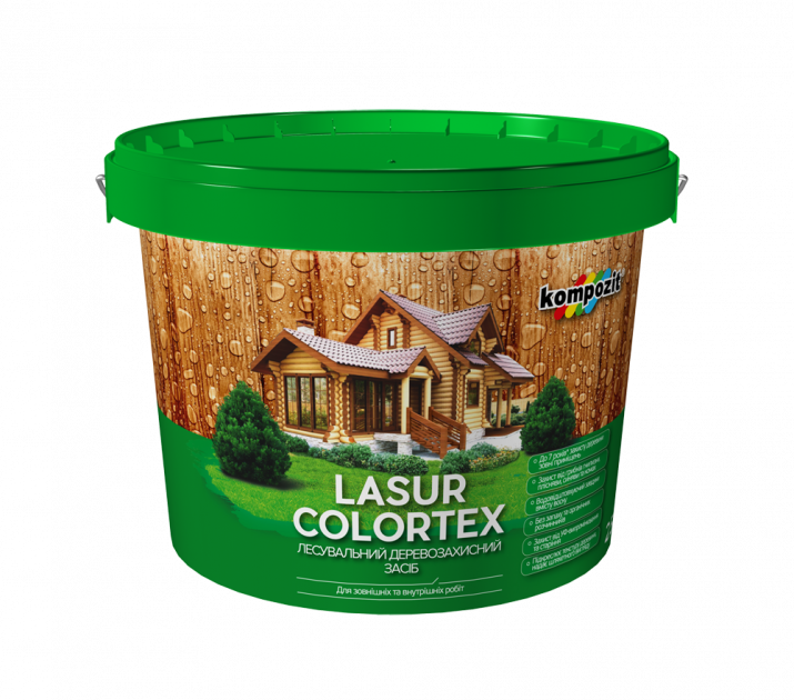 

Лазурь для древесины Kompozit COLORTEX Тик 2,5 л