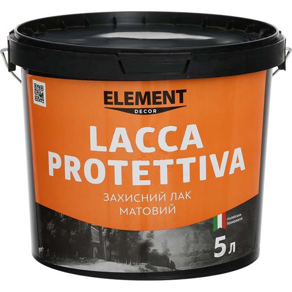 

Защитный матовый лак LACCA PROTETTIVA ELEMENT DECOR 5 л