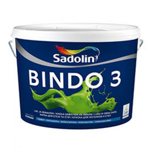 

Краска Sadolin BINDO 3 - краска для внутренних работ, белый BW, 20 л.