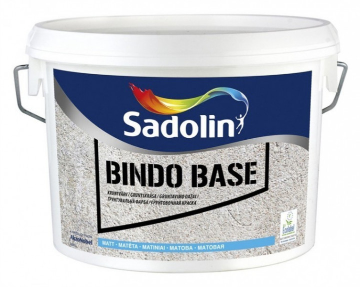 

Краска Sadolin BINDO BASE - водорастворимая грунт- краска, белый BW, 10 л.