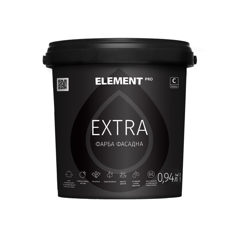 

Фасадная краска ELEMENT PRO EXTRA, база C 2,35 л