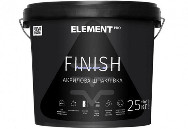 

Финишная акриловая шпатлевка FINISH "ELEMENT PRO" 25 кг