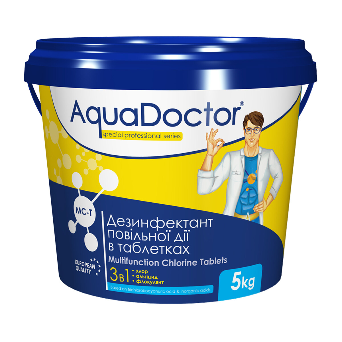 

Комбинированные мультифункциональные таблетки AquaDoctor MC-T 3 в 1, табл. 200 гр 50 кг