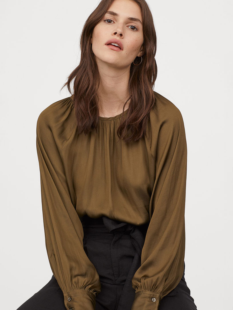 

Блузка H&M 060810106  Хаки, Блузка H&M 060810106 42 Хаки