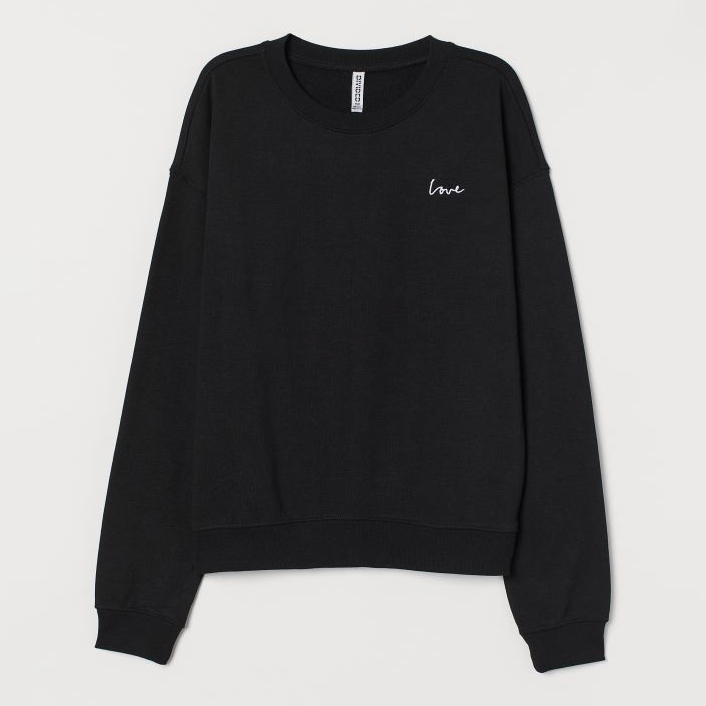 

Свитшот H&M 060677930  Черный_Love, Свитшот H&M 060677930 S Черный_Love