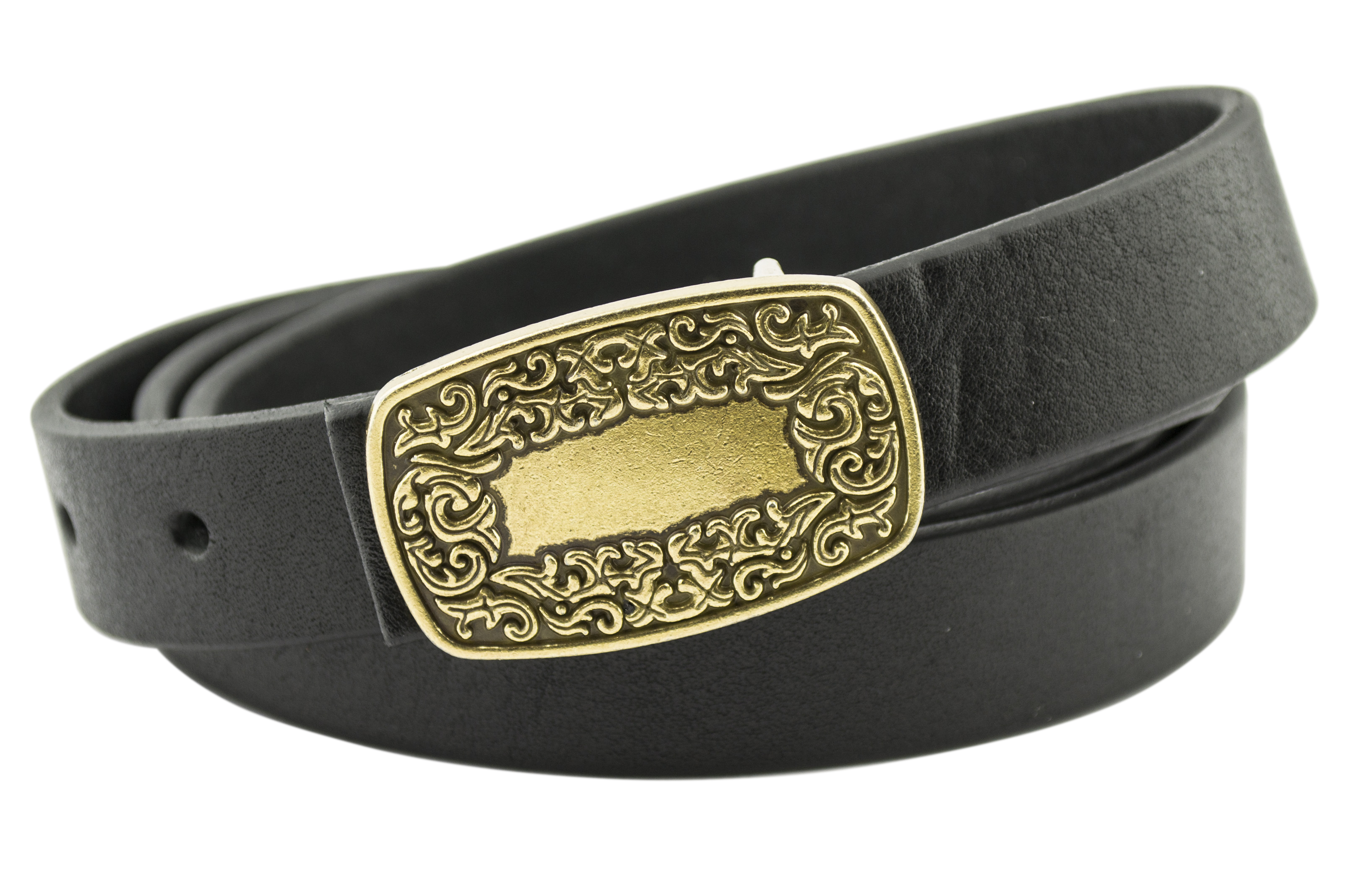 

Женский кожаный узкий ремень J.K. 2.5 см для джинсов или платья черный 100-130 см