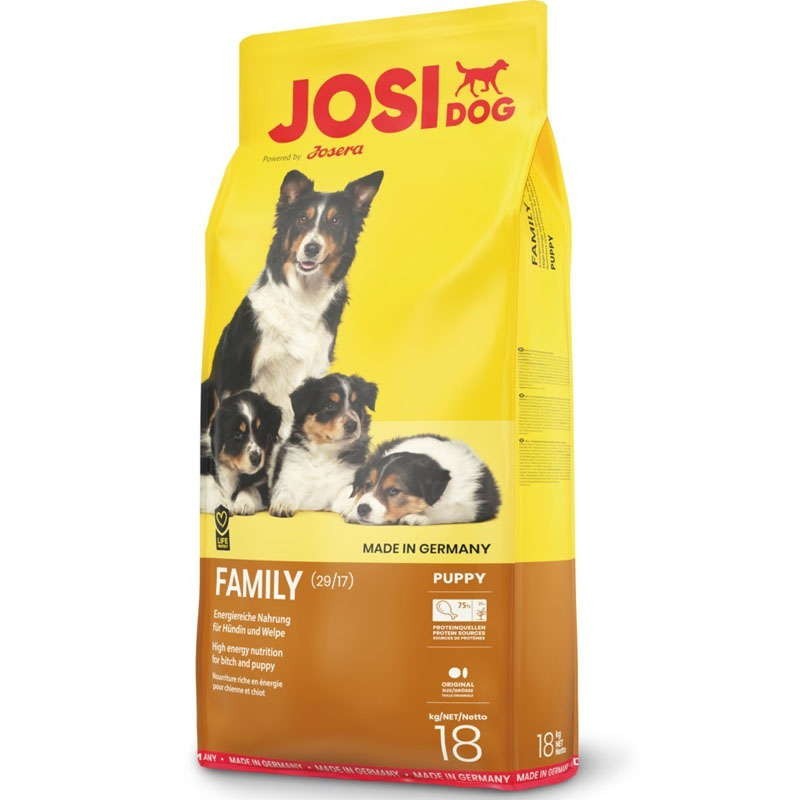 

Сухой корм для щенков и кормящих сук JosiDog Family 18кг